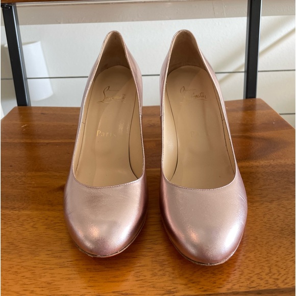 Louboutin Fifi Rose Gold Metallic Pumps - Picture 4 of 12